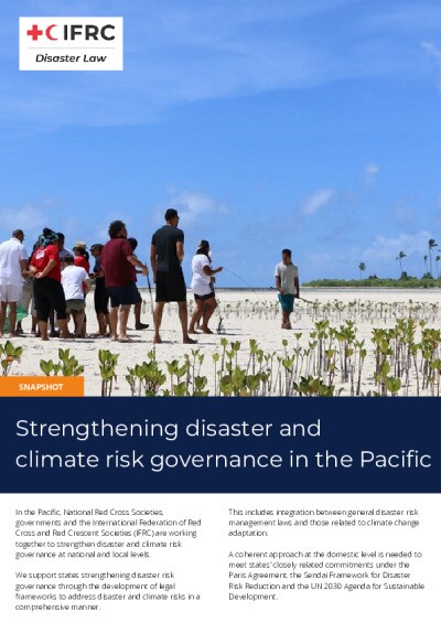 Strengthening Disaster And Climate Risk Governance In The Pacific | IFRC